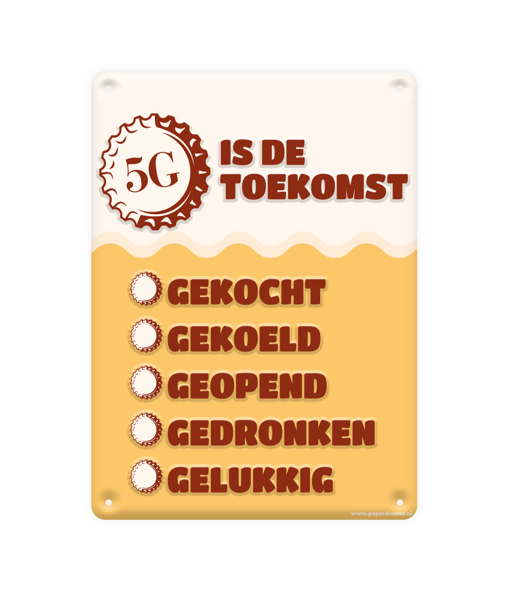 Metalen bord 5G