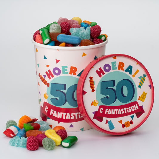 Candy Bucket 50 jaar | Snoepemmer Feest