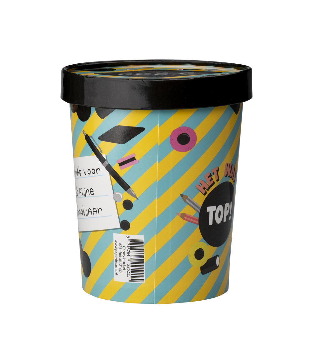 Candy Bucket Het zit D'rop | Snoepemmer Cadeau