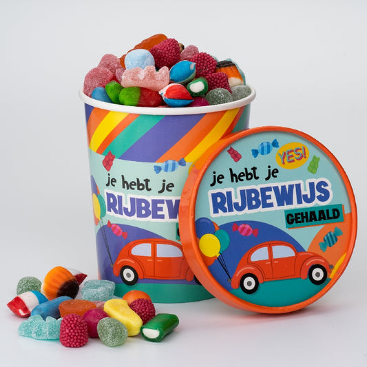 Candy Bucket Rijbewijs | Snoepemmer Geslaagd