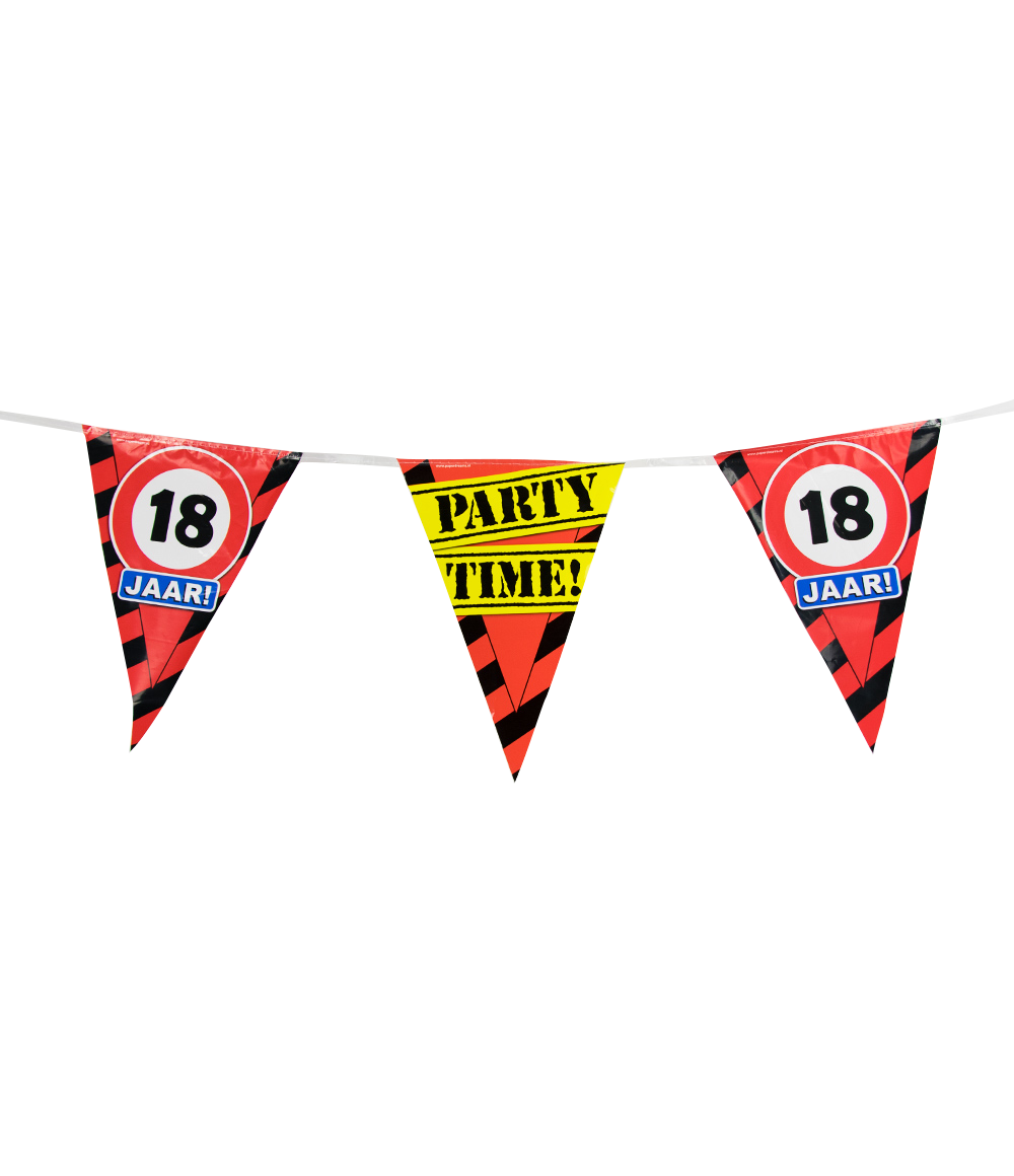 Party vlag 18 jaar