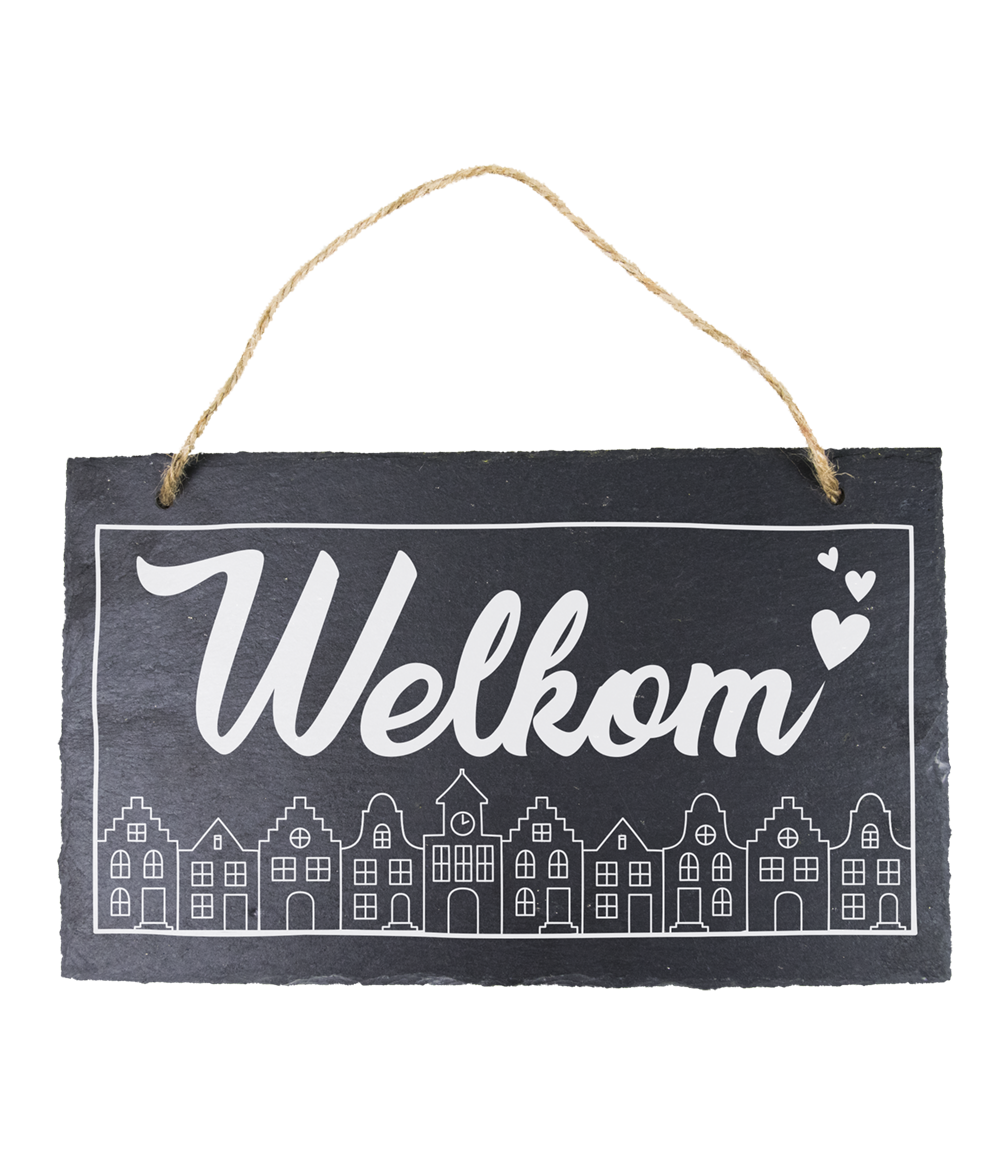 30 Leisteen bord Welkom