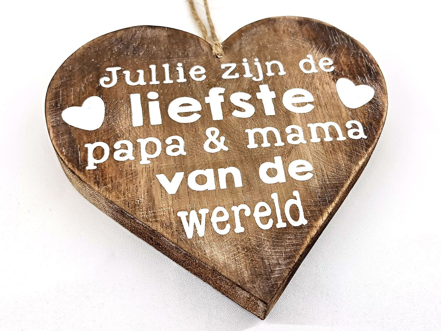 bruin tekstbord papa en mama- jullie zijn de liefste