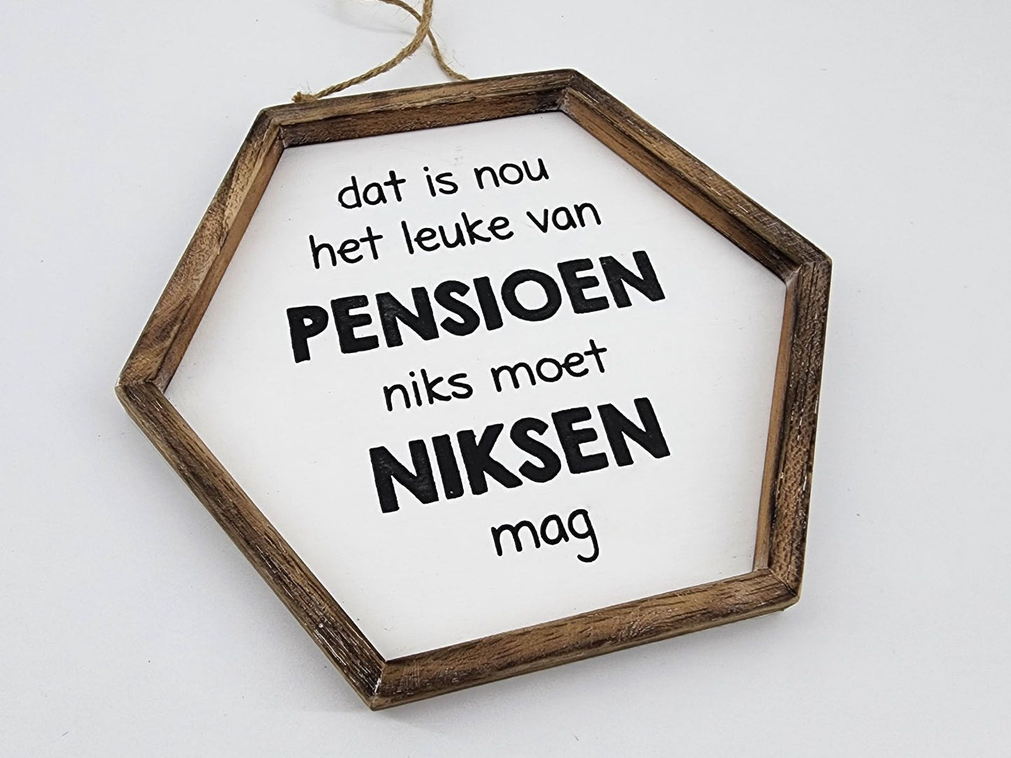 WoodArt tekstbord Pensioen