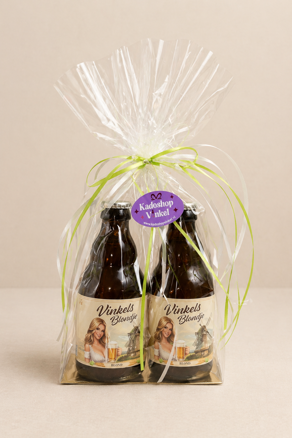 Twee bierflesje in een luxe verpakking. Ideaal als kado