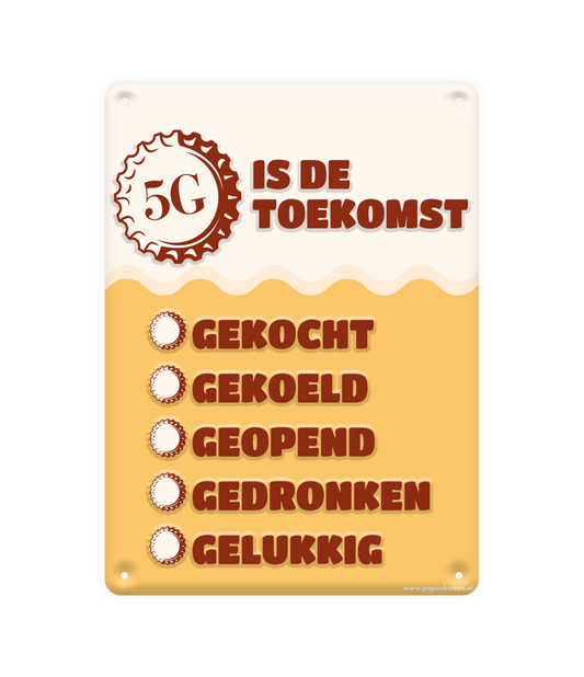 Metalen bord 5G