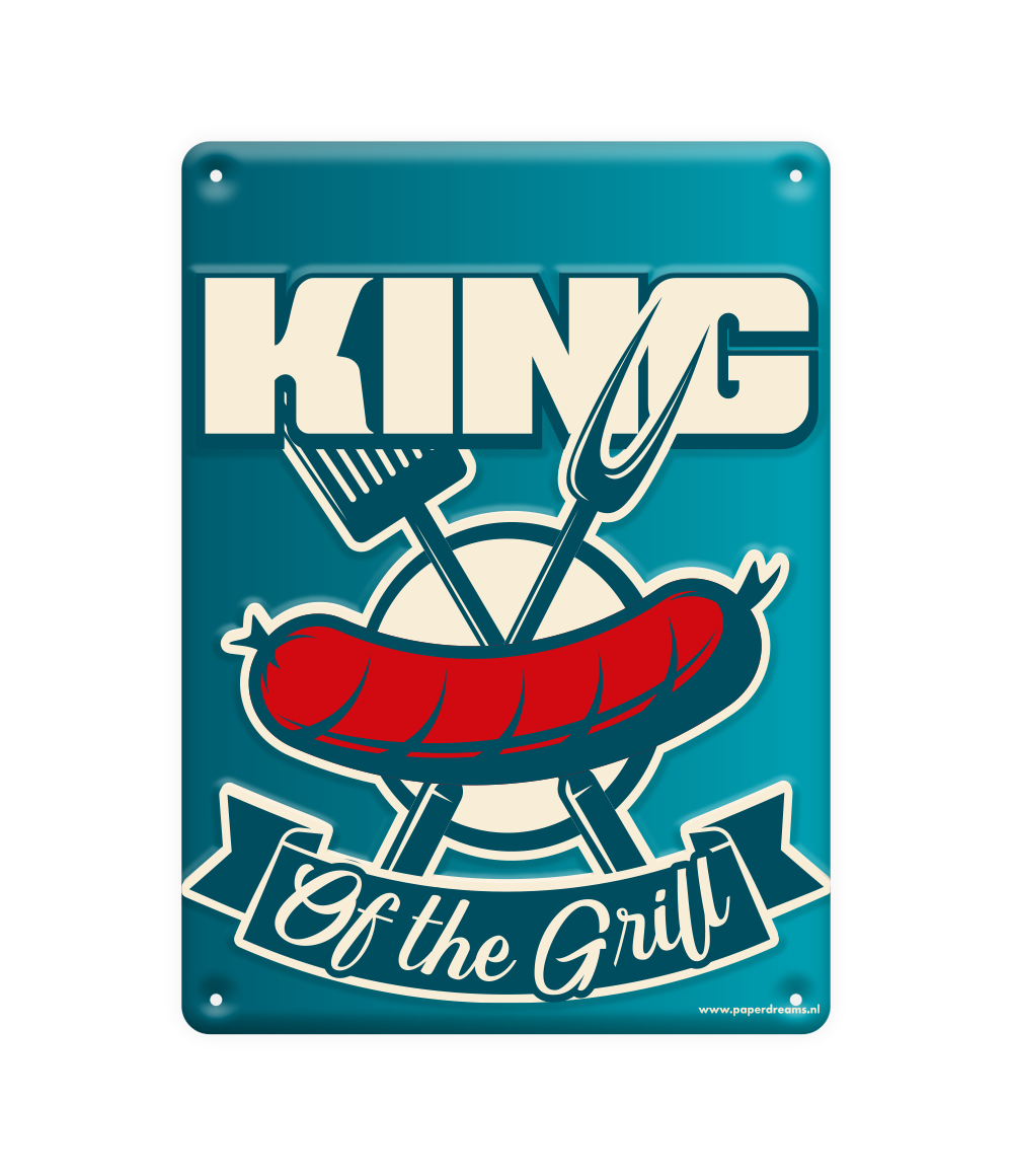 Metalen bord King of the grill