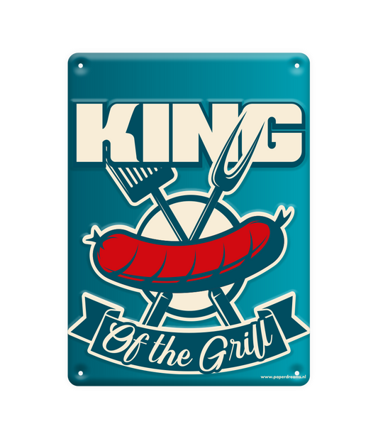 Metalen bord King of the grill