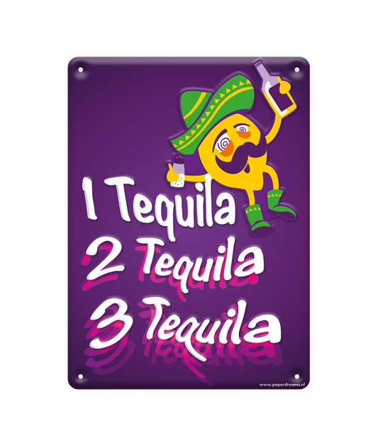 Metalen bord Tequila