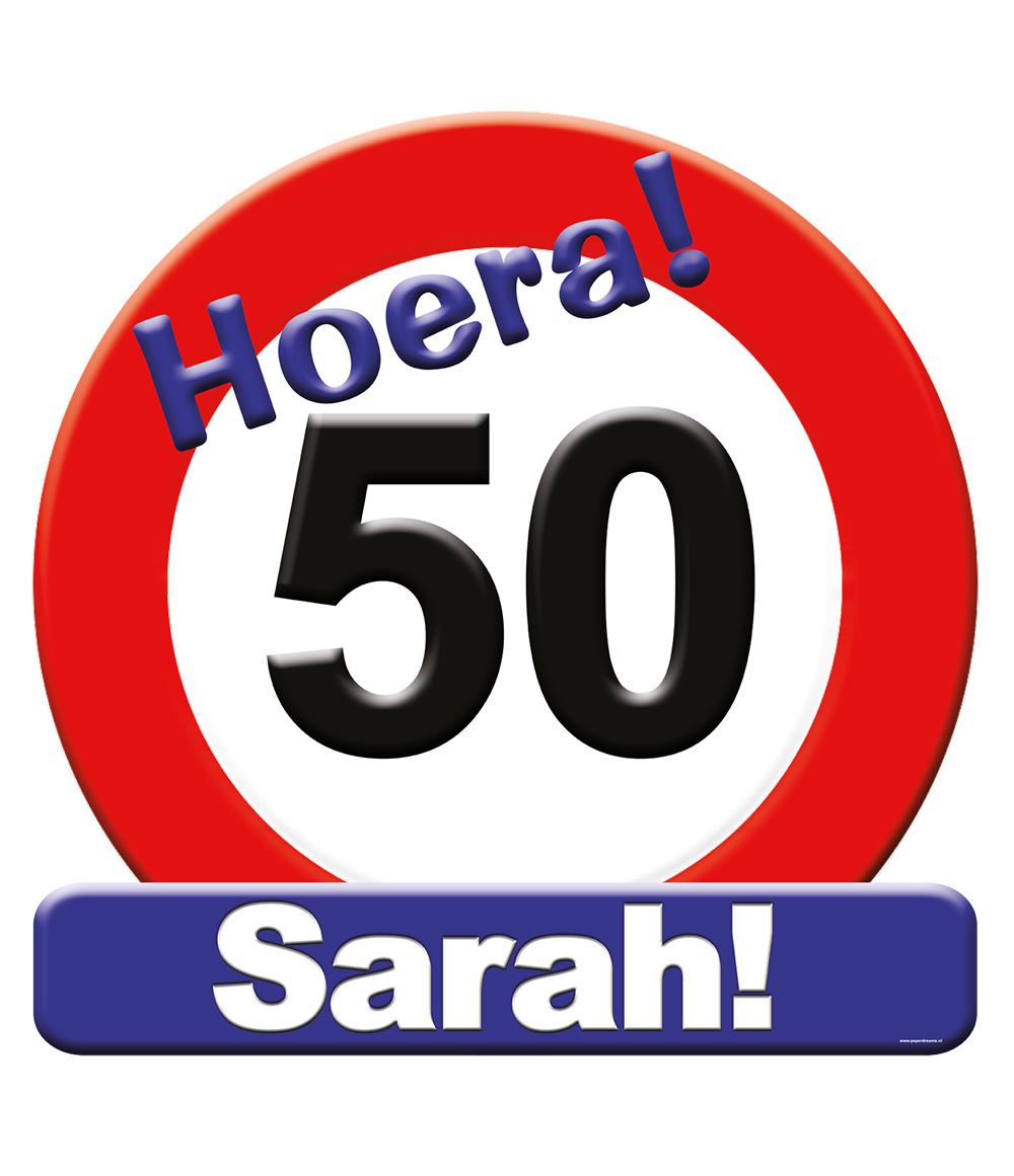 Huldeschild 50 jaar Sarah