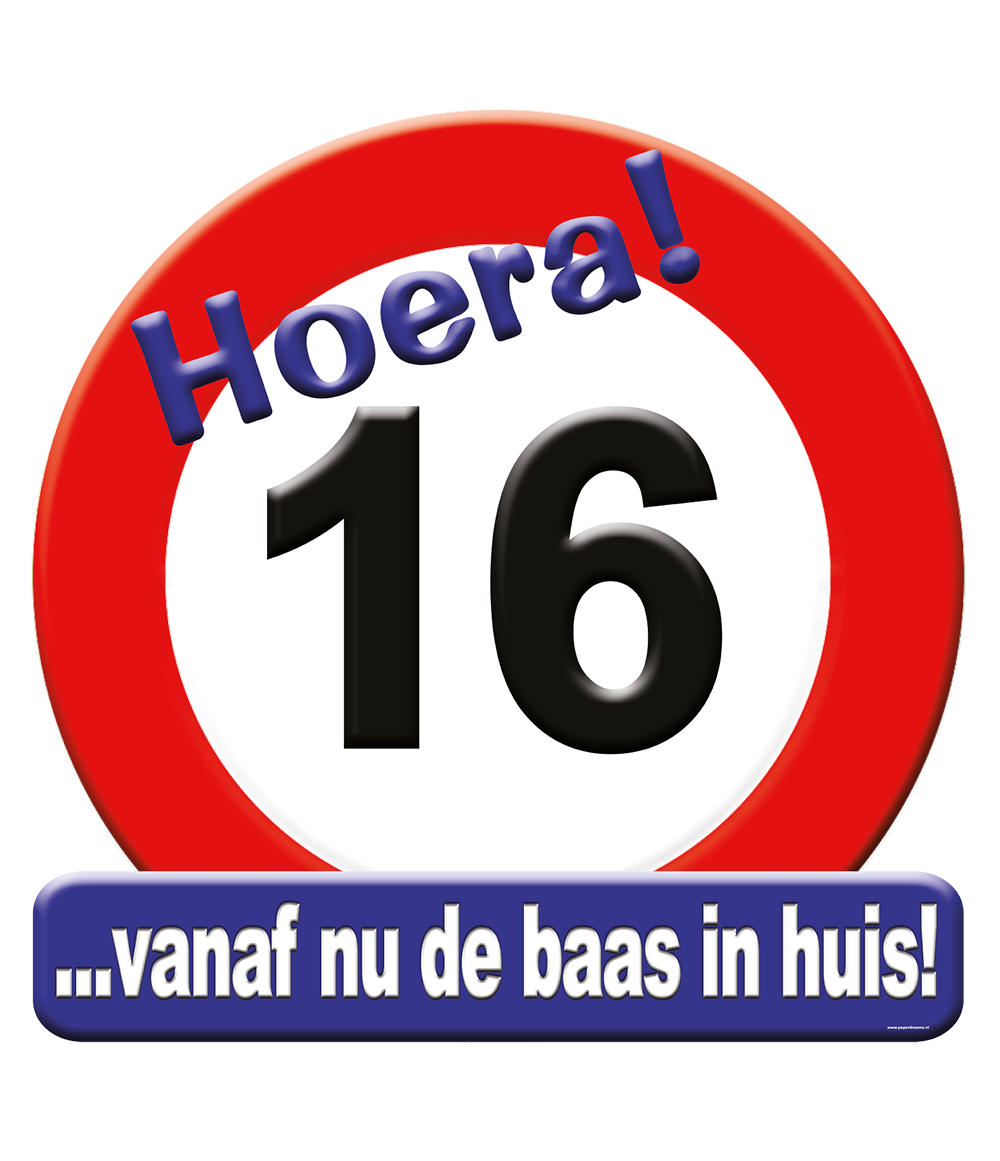 Huldeschild 16 jaar
