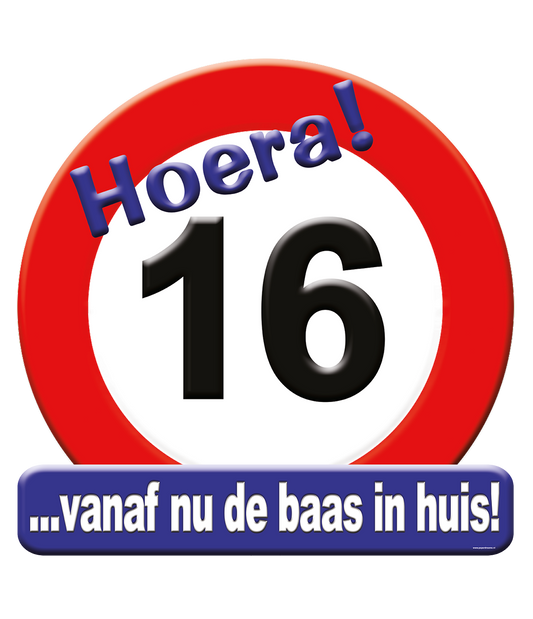 Huldeschild 16 jaar