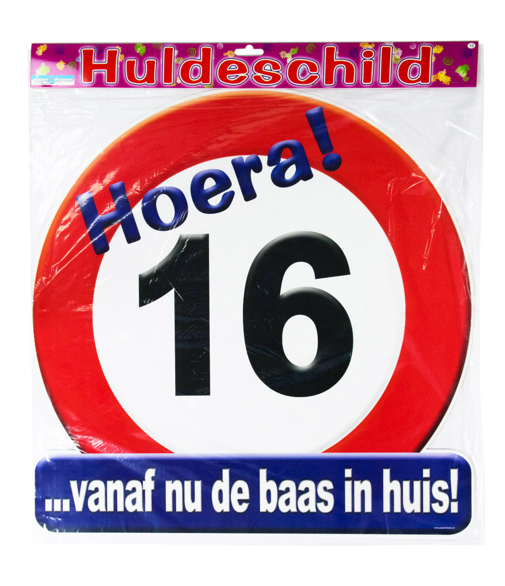 Huldeschild 16 jaar