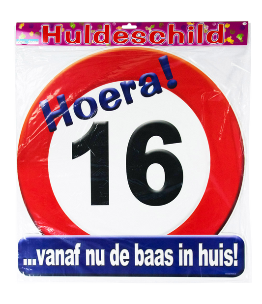Huldeschild 16 jaar