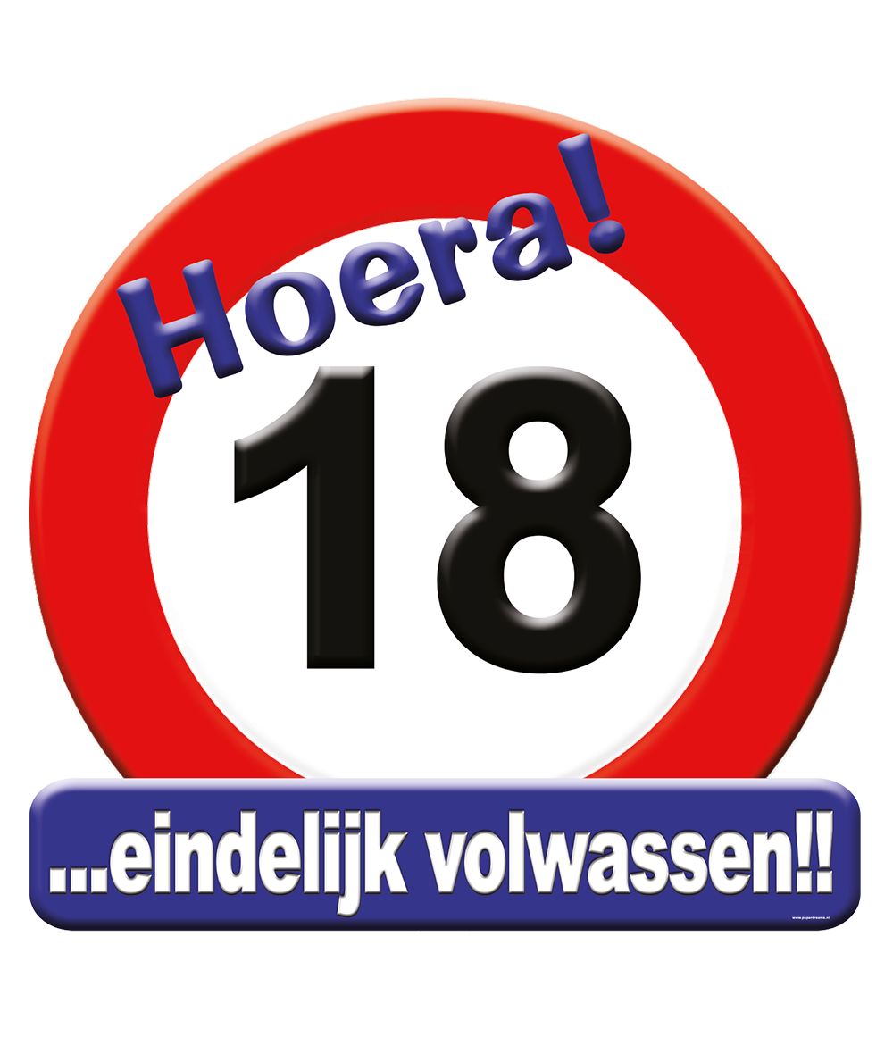 Huldeschild 18 jaar