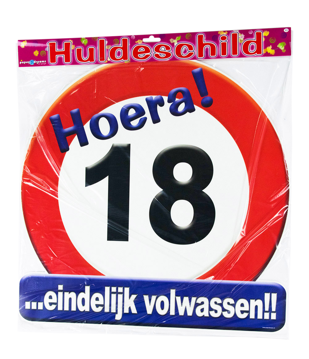 Huldeschild 18 jaar