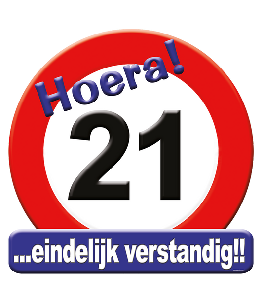 Huldeschild 21 jaar