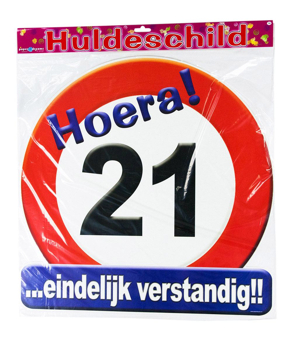 Huldeschild 21 jaar