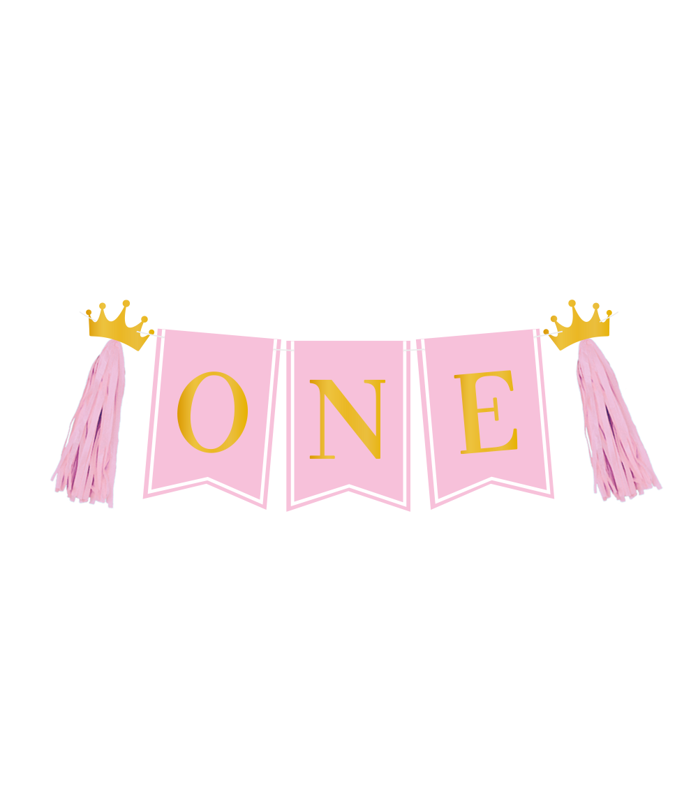 Banner vlag ONE roze