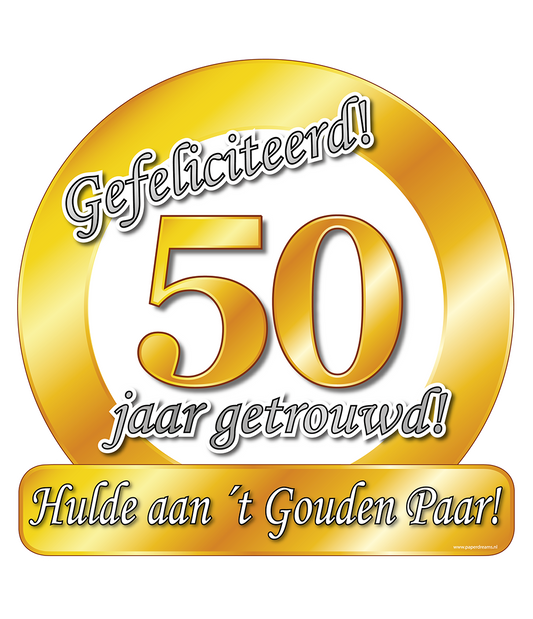 Huldeschild 50 jaar getrouwd