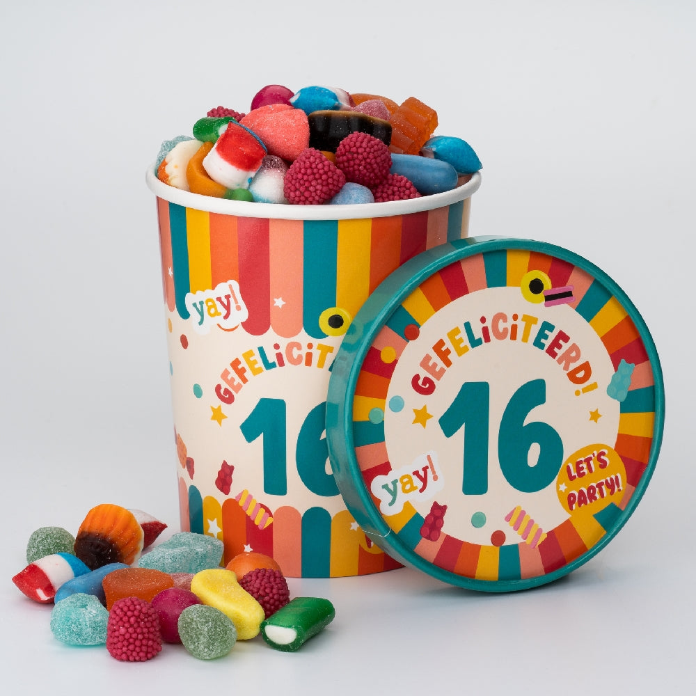 Candy Bucket 16 jaar | Snoepemmer Feest