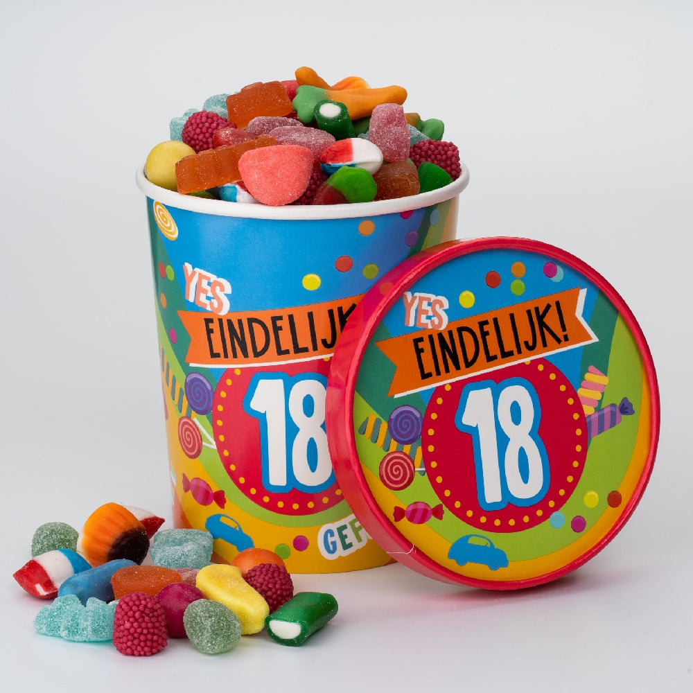 Candy Bucket 18 jaar | Snoepemmer  Feest