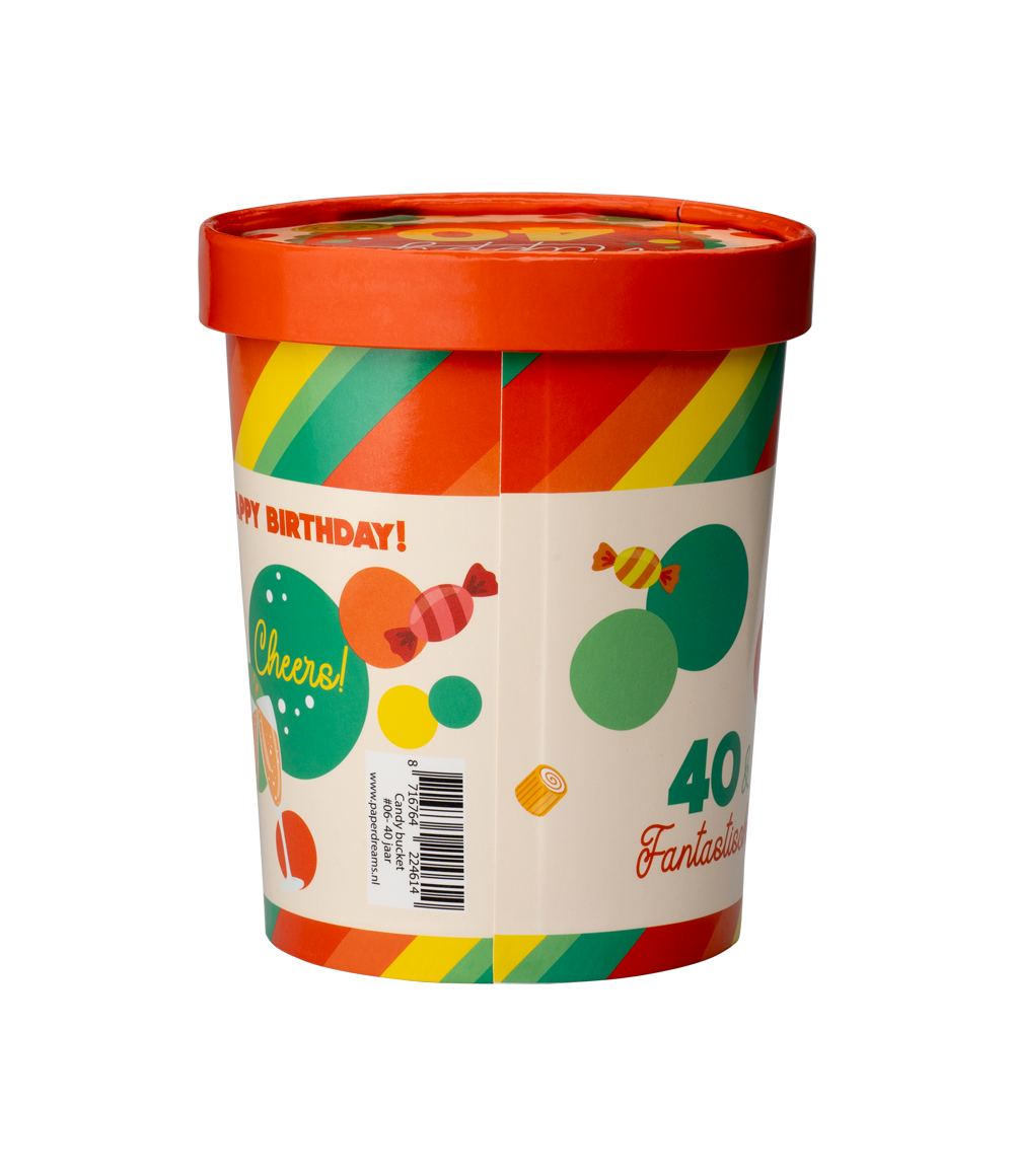 Candy Bucket 40 jaar | Snoepemmer Feest