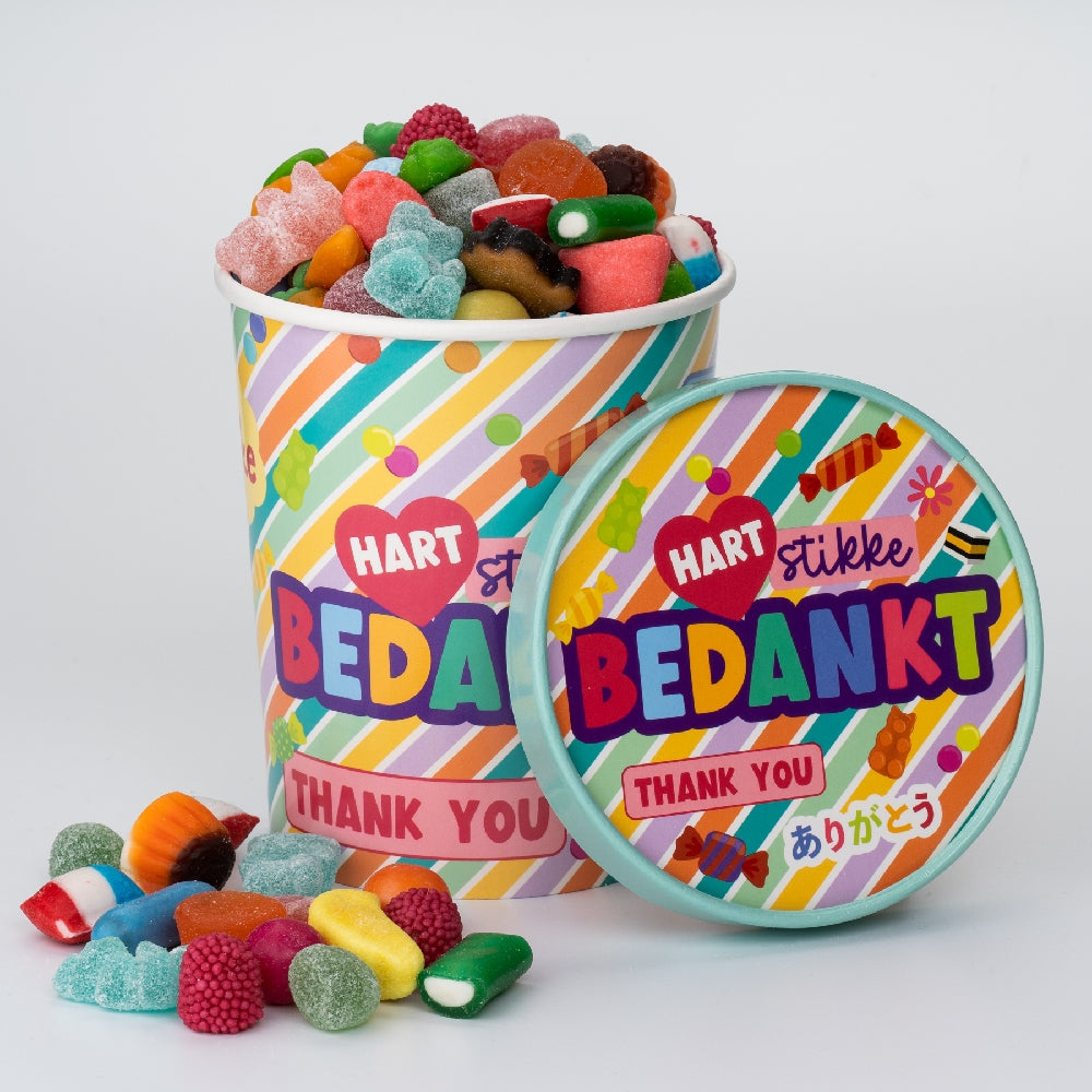 Candy Bucket Bedankt | Snoepemmer Bedankje