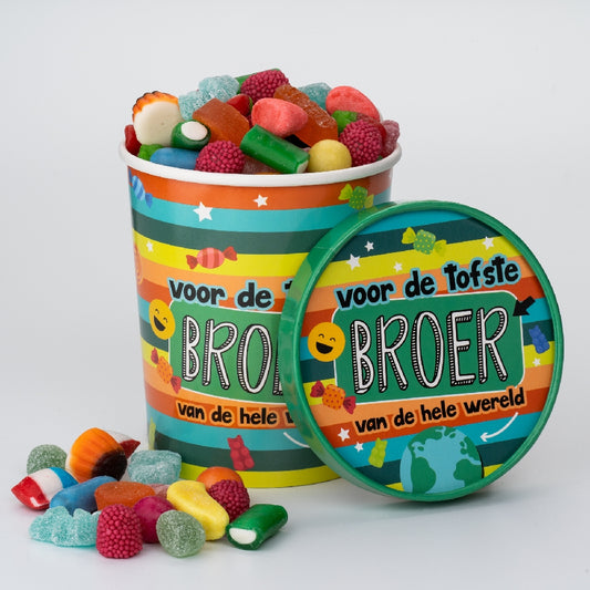 Candy Bucket Liefste Broer | Snoepemmer Kado Broer