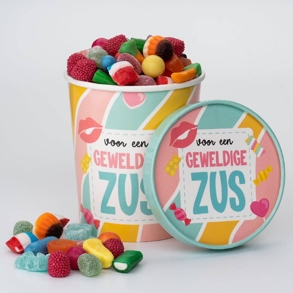 Candy Bucket Geweldige Zus | Snoepemmer  Kado Zus