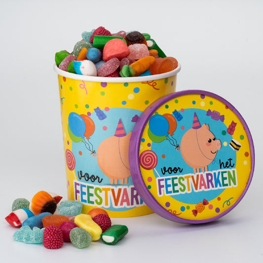 Candy Bucket Feestvarken | Snoepemmer Feest