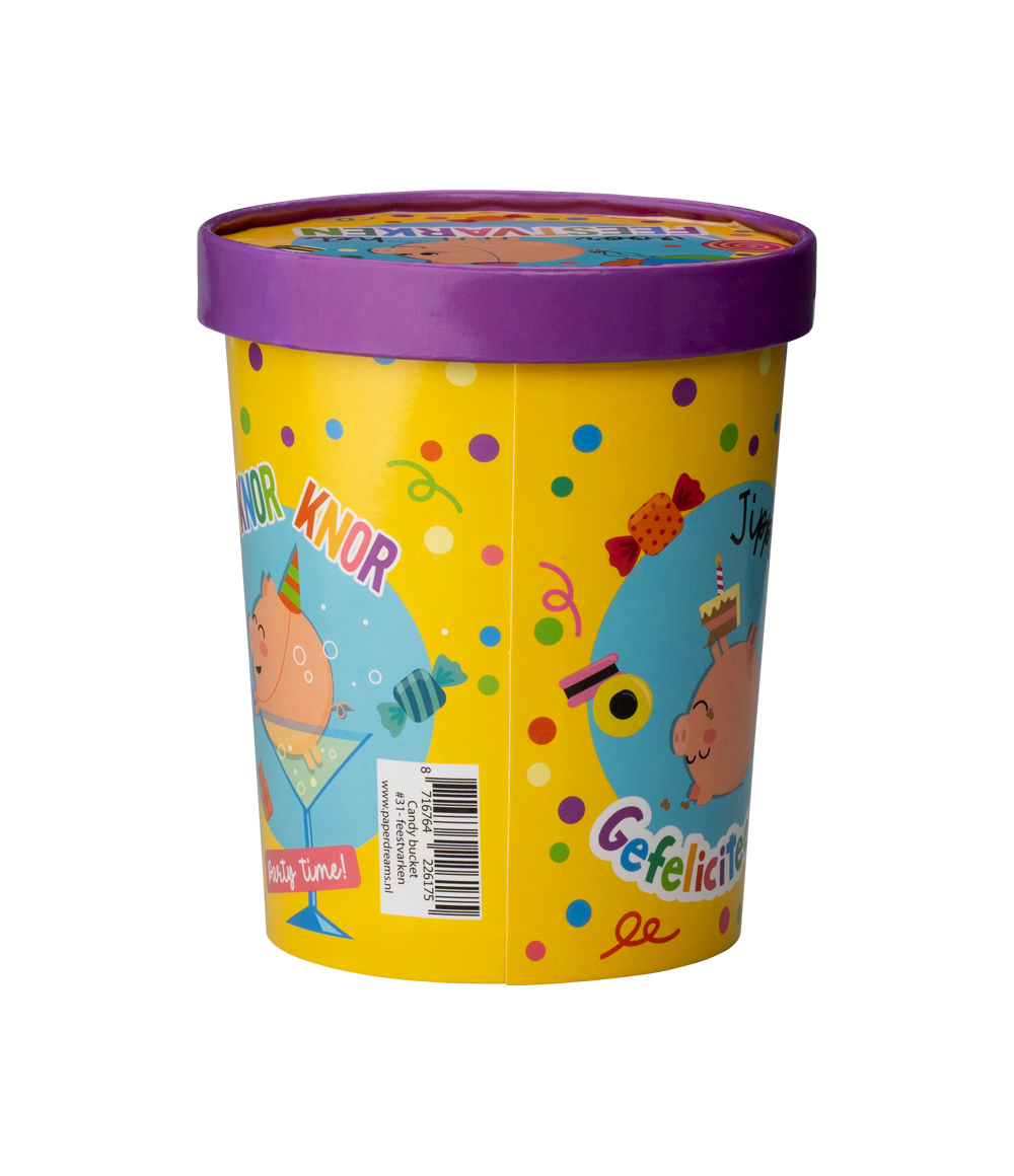 Candy Bucket Feestvarken | Snoepemmer Feest