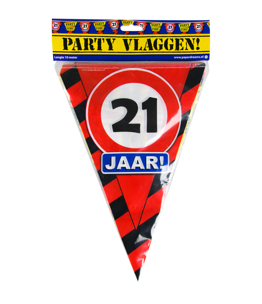 Party vlag 21 jaar