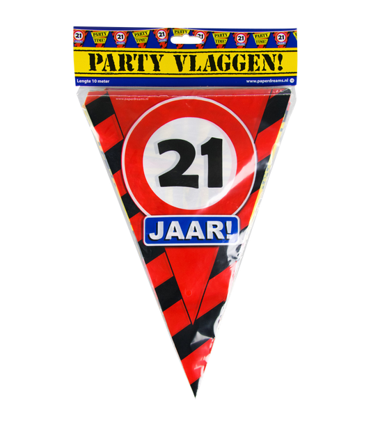 Party vlag 21 jaar