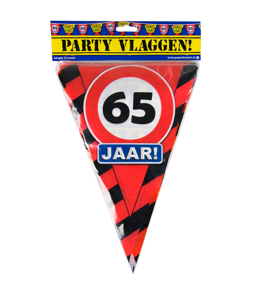 Party vlag 65 jaar