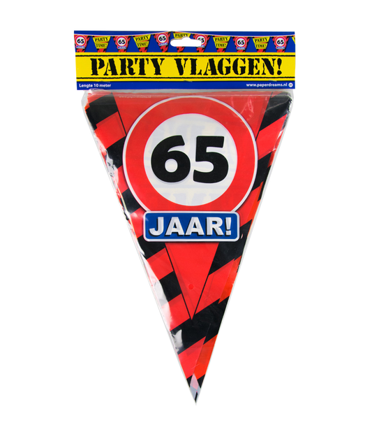 Party vlag 65 jaar