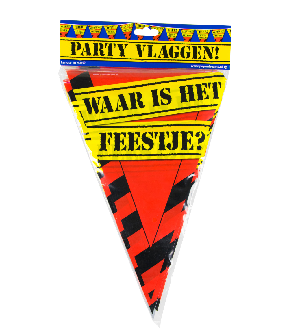 Party vlag Waar is het feestje