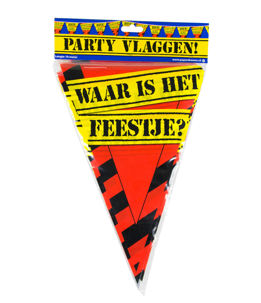 Party vlag Waar is het feestje