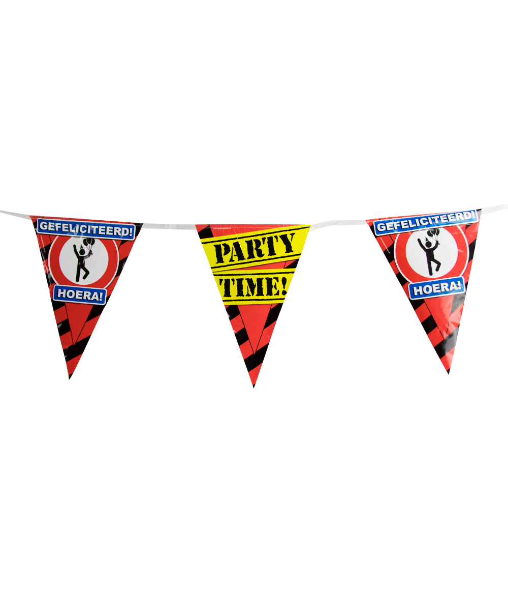 Party vlag Gefeliciteerd