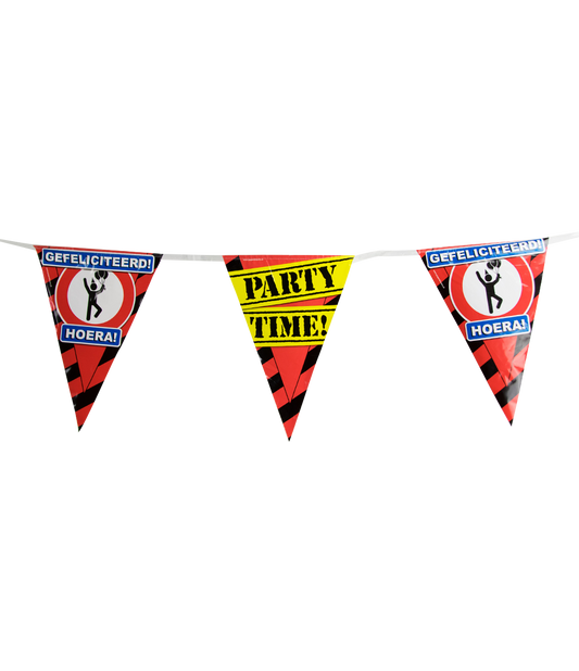 Party vlag Gefeliciteerd