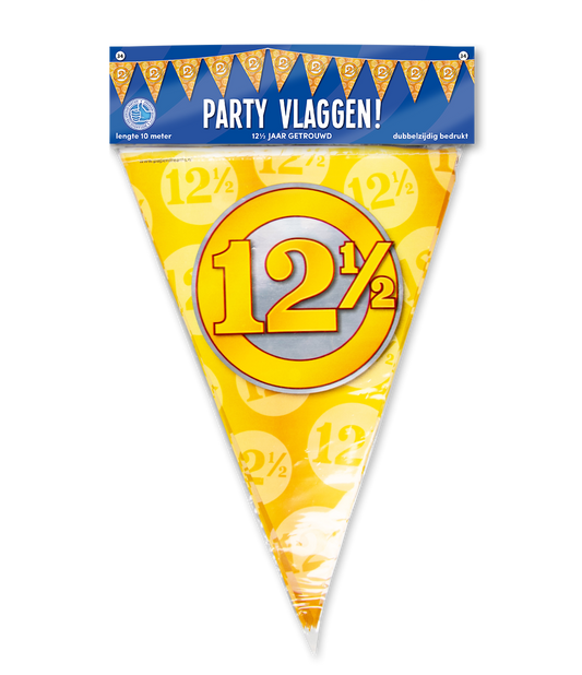 Party vlag 12,5 jaar huwelijk