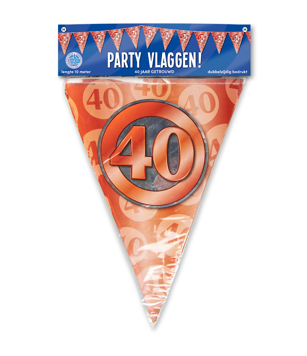 Party vlag 40 jaar huwelijk
