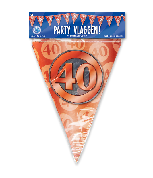 Party vlag 40 jaar huwelijk