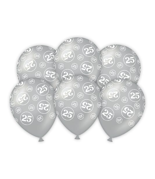 Ballonnen 25 jaar getrouwd