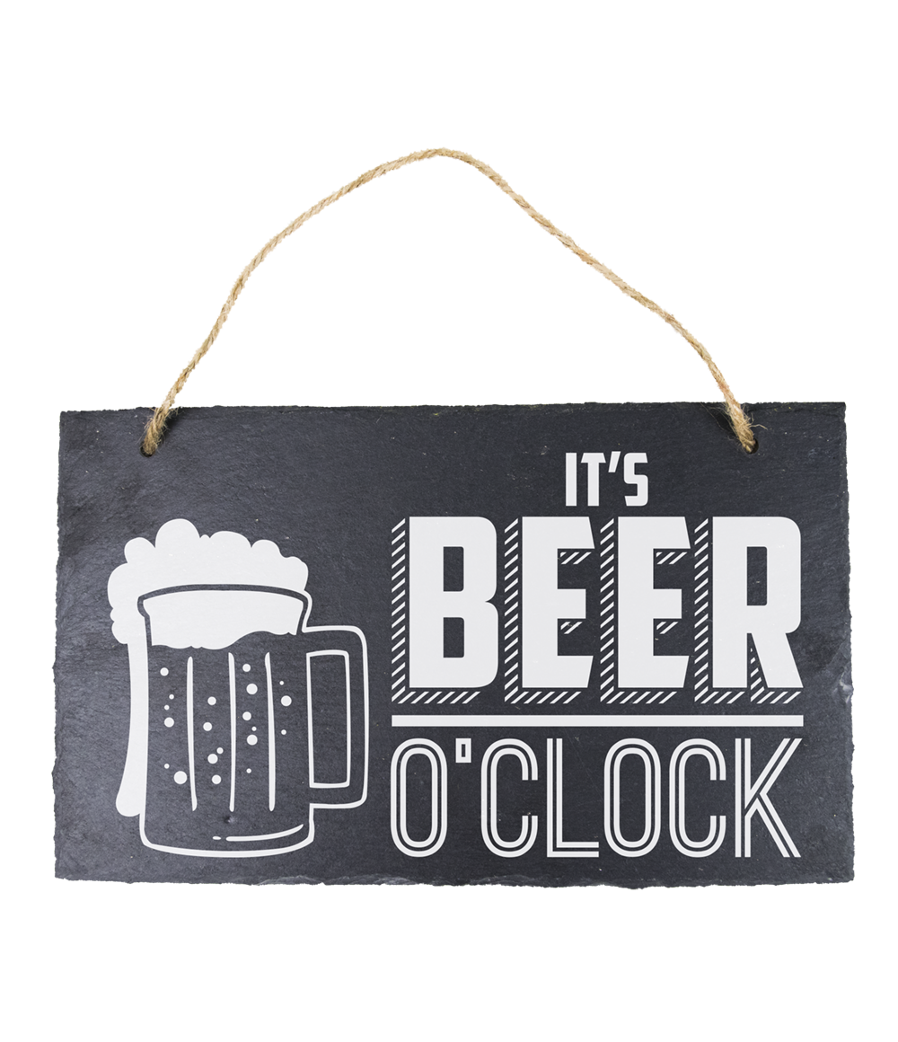 11 Leisteen bord Beer O'Clock