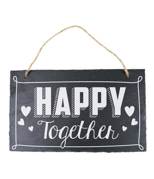 15 Leisteen bord Happy Together