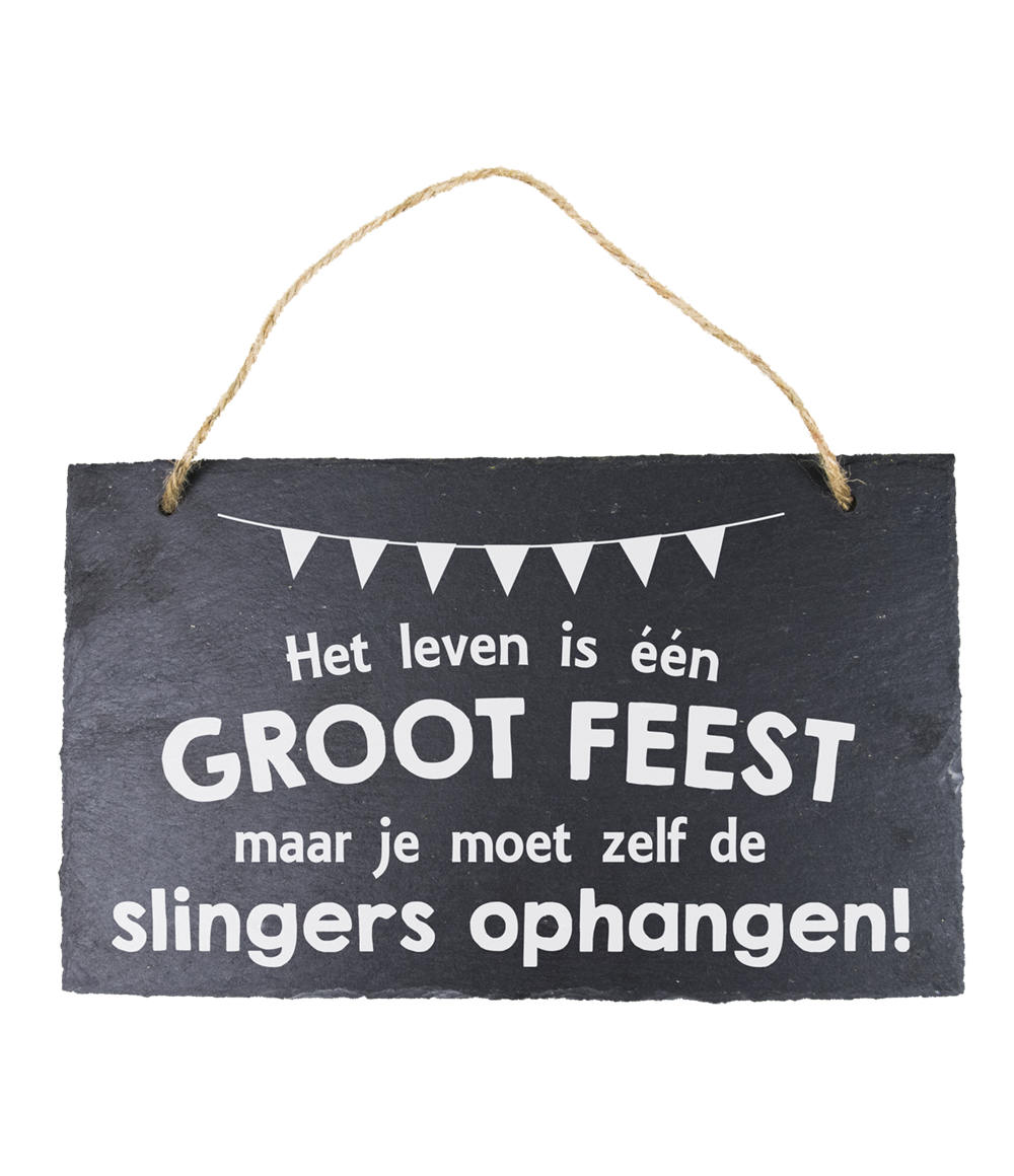 16 Leisteen bord Slingers ophangen