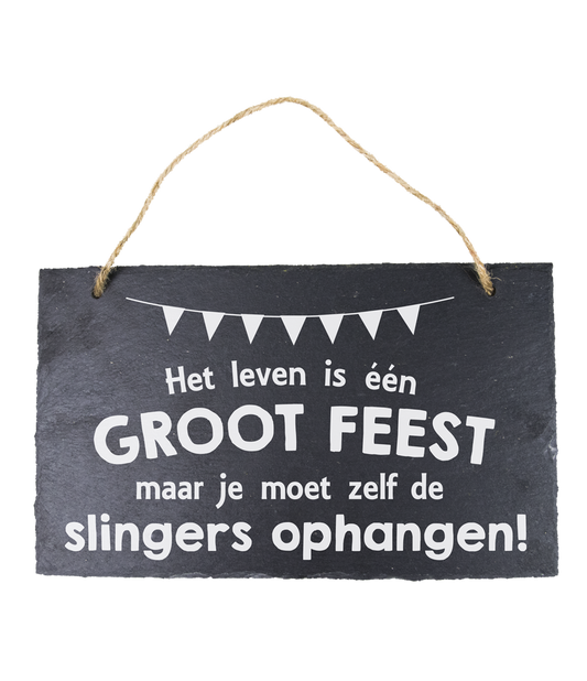 16 Leisteen bord Slingers ophangen