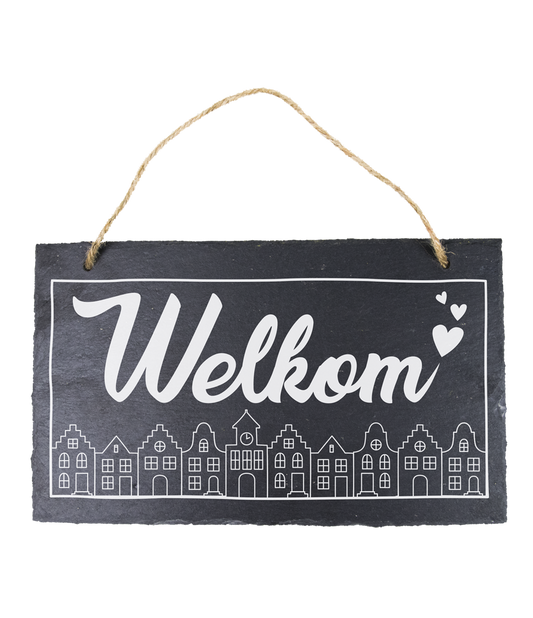 30 Leisteen bord Welkom