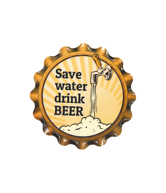 Onderzetter Save water drink beer